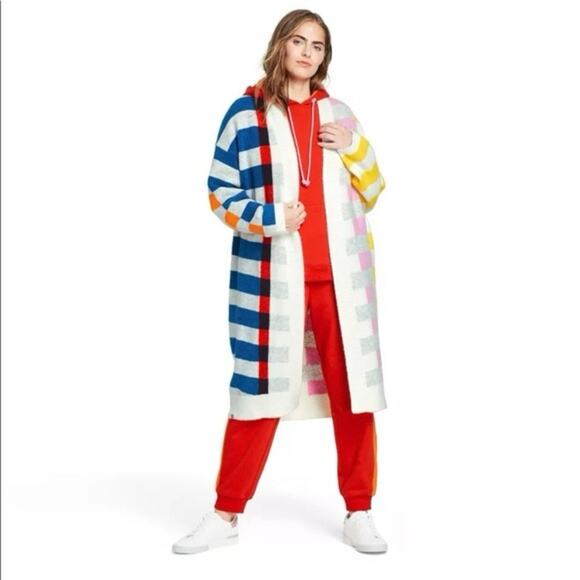 Lego Sweaters - Lego x Target XS P2P21" Multicolor Striped Duster Longer Length Cardigan Sweater